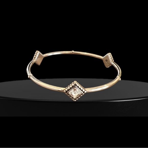 Brighton Jewelry - Brighton Twinkle Trio Square Bangle Bracelet Retired Item 1869